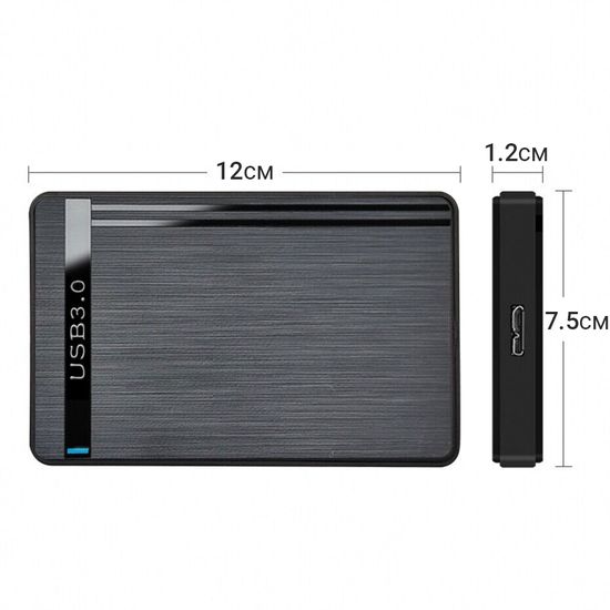 Зовнішня кишеня для SSD та 2.5" HDD жорстких дисків Addap EHDC-01b з USB 3.0 виходом 0211 фото