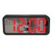 Зеркальные настольные LED часы с будильником и термометром DT 6508, чёрные с красной подсветкой 7455 фото 3