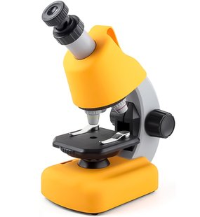 Якісний дитячий мікроскоп для дитини OEM 1113A-1(2) з збільшенням до 1200х, Жовтий 1115 фото