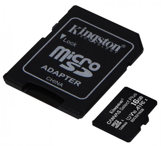 Карта памяти Kingston 16Gb, micro SD, Class 10, Canvas Select Plus 6786 фото