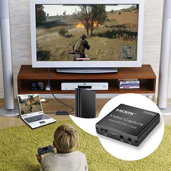 Внешняя карта видеозахвата HDMI - USB для стримов, записи экрана Addap VCC-03, для ноутбука, ПК 7737 фото