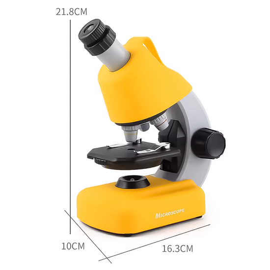 Якісний дитячий мікроскоп для дитини OEM 1113A-1(2) з збільшенням до 1200х, Жовтий 1115 фото
