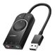 Внешняя USB звуковая карта Ugreen CM129 с регулятором громкости | Аудио-адаптер на 3 порта 3,5 мм Jack 7500 фото 1
