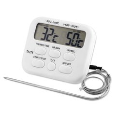 Кухонный цифровой термометр + кулинарный таймер UChef TA-278, с выносным щупом и сигнализатором