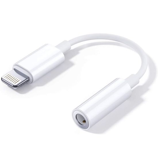 Аудио адаптер-переходник Apple Lightning – miniJack 3.5mm, для iPhone Hoco LS34