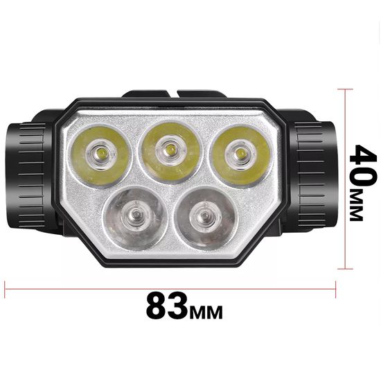 Акумуляторний світлодіодний налобний ліхтар Bailong SQ-815-1, з білим і жовтим світінням 0041 фото