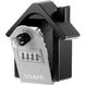 Антивандальний зовнішній міні сейф для ключів uSafe KS-06, в формі будинку, з кодовим замком і ключем, настінний, Сірий 7545 фото