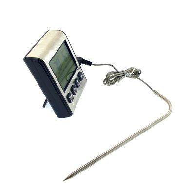 Кухонный цифровой термометр + таймер UChef TP-710, с выносным щупом, сигнализатором, магнитом и программами жарки мяса