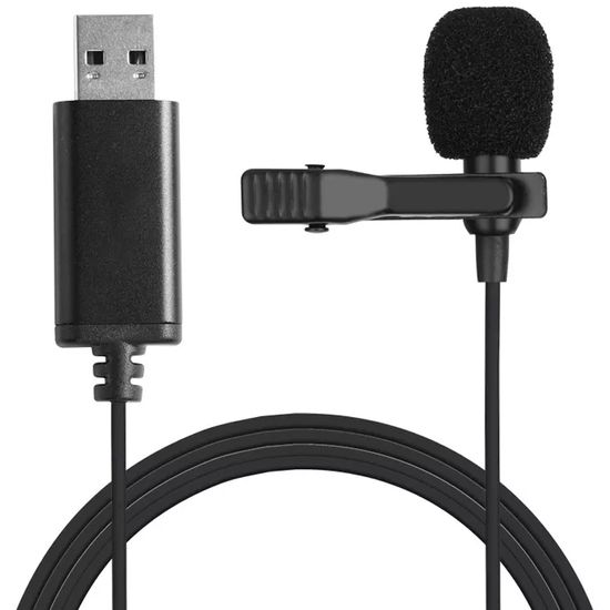Петличний мікрофон для запису звуку Andoer EY-510-2 USB, петличка для ноутбука, компютера, ПК 0171 фото