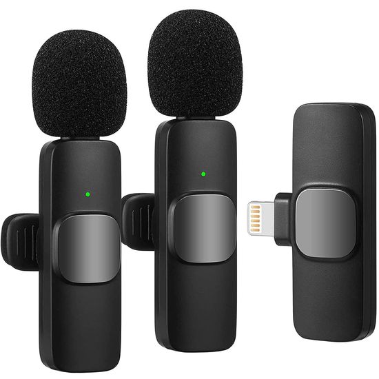 Двойной беспроводной петличный Lightning микрофон Savetek P27-2 для iPhone, iPad, Macbook, 2.4 ГГц 0259 фото