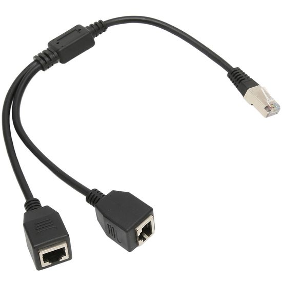 Разветвитель для сетевого кабеля Addap ES-02, сплиттер витой пары на 2 порта RJ45 Ethernet 0087 фото