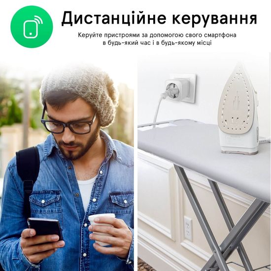 Розумна wifi розетка з голосовим керуванням USmart IS-01w, підтримка Tuya, Android / iOS 7364 фото