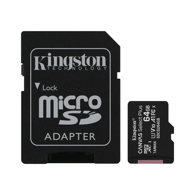 Карта пам`яті Kingston 64Gb, micro SD, Class 10, Canvas Select Plus 6788 фото