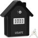 Антивандальний зовнішній міні сейф для ключів uSafe KS-06, в формі будинку, з кодовим замком і ключем, настінний, Чорний 7546 фото 11