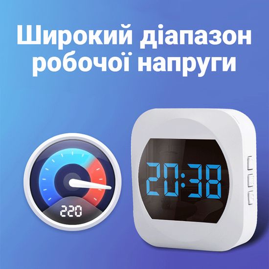 Бездротовий дверний дзвінок з годинником Digital Lion WDB-05C, з автономною кнопкою, до 150 м, Білий 7594 фото