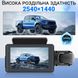 Видеорегистратор для автомобиля с 2 камерами и экраном Podofo W7744A, на лобовое стекло, FullHD 1440P 1204 фото 5