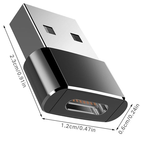 Перехідник USB-C Female на USB-A Male для смартфона Addap UC2A-01, OTG адаптер, 2 шт 1160 фото