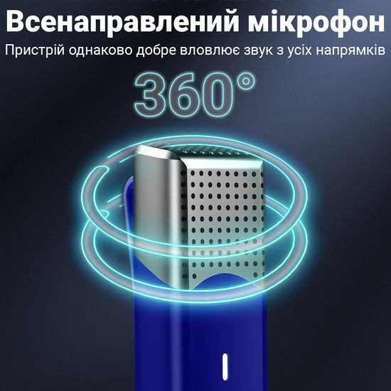 Беспроводной Type-C петличный микрофон с зарядным кейсом Savetek P35, 2.4 ГГц, для Android смартфонов, ноутбуков, планшетов, до 20 м, Синий 0266 фото
