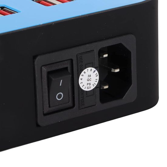 Мультизарядное устройство на 60 USB портов Addap WLX-860, док-станция, 300W, blue 7601 фото
