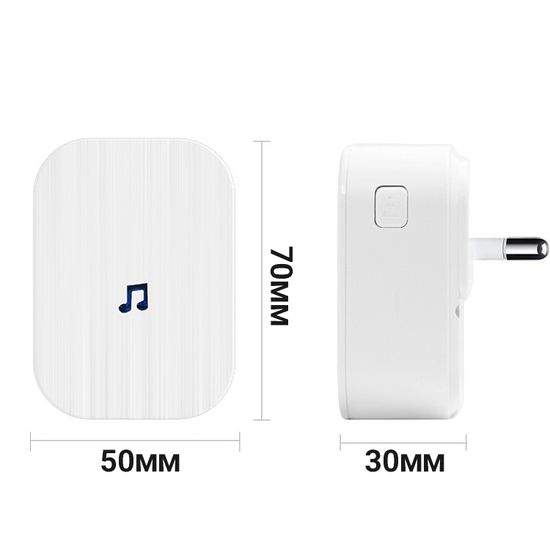 Приймач зі дзвінком для розумного відеодомофону/відеовічка USmart WC-01 | ресивер для пристроїв Tuya, Білий 7810 фото