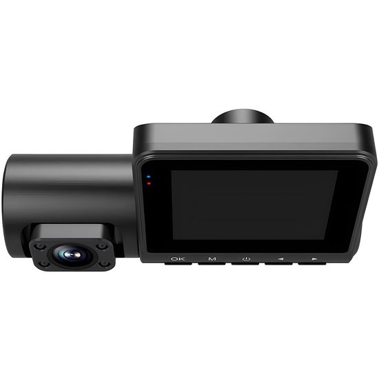 Автомобильный видеорегистратор с тремя камерами Podofo W8109, с дисплеем, на лобовое стекло, FullHD 1080P 1205 фото