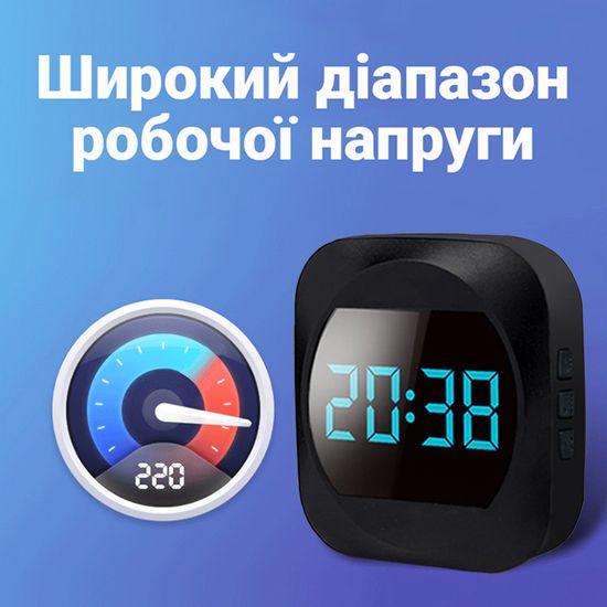 Бездротовий дверний дзвінок з годинником Digital Lion WDB-05C, з автономною кнопкою, до 150 м, Чорний 7595 фото