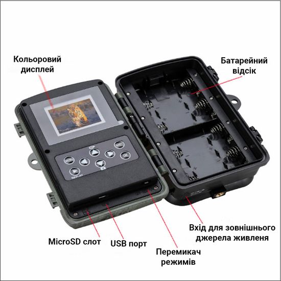 Фотопастка, мисливська камера Suntek HC-804A, 2,7К, 24МП, базова, без модему 7548 фото