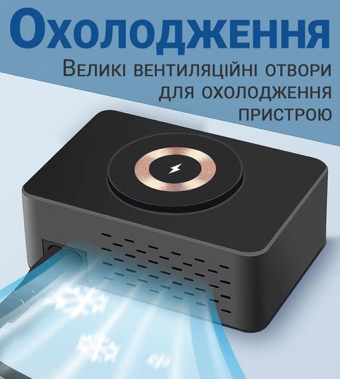 Багатопортовий зарядний пристрій з бездротовою зарядкою Addap MCS-818D+ | зарядна док-станція на 4 роз'єми Type-C PD + 4 роз'єми USB QC3.0, 140W 1123 фото