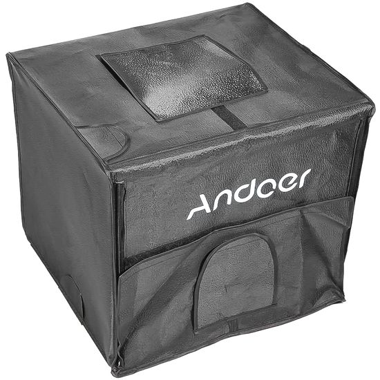 Переносний фотобокс із LED підсвічуванням Andoer LB-01 | Лайткуб для предметної зйомки, 35х35х35 см 0179 фото