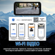 Монитор для мотоцикла с видеорегистратором и двумя камерами Podofo A3660, с Bluetooth, Wi-Fi, Apple CarPlay\Android Auto, GPS, черный