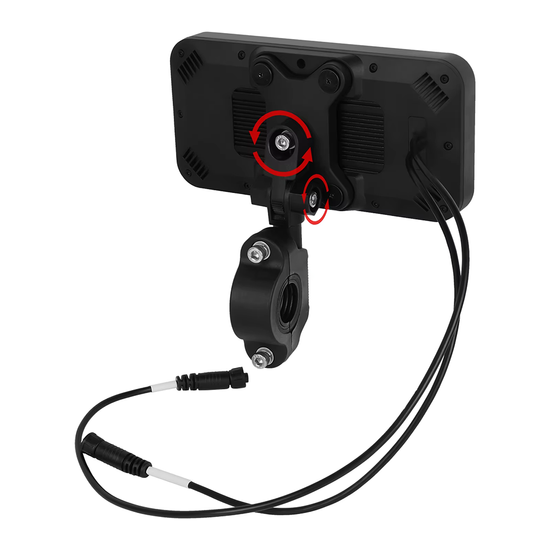 Мультимедійний монітор для мотоцикла Podofo A3659, з Bluetooth, Wi-Fi, Apple CarPlay\Android Auto, GPS, 6,25", чорний