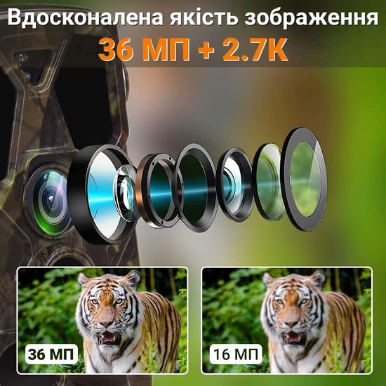 Фотопастка, професійна мисливська камера Suntek HC-812A | 2.7К, 36МП, базова, без модему 0180 фото