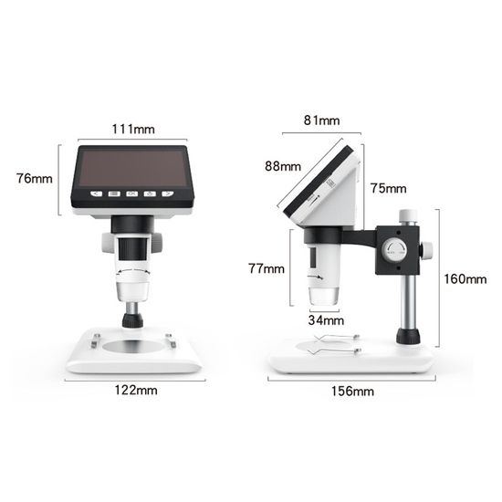 Цифровой микроскоп с 4,3" LCD дисплеем и подсветкой GAOSUO M700, аккумуляторный, увеличение до 1000X, 1080P 7790 фото