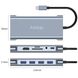 11в1 Type-C хаб для ноутбука Addap MH-13, багатофункціональний розгалужувач: 4 x USB 3.0 + Type-C + HDMI + VGA + Ethernet + SD + MicroSD + 3.5mm 0222 фото 5