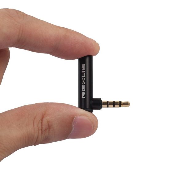 Перехідник REXLIS CTIA - OMTP 3,5 мм для навушників,кутовий 90 градусов , 4pin