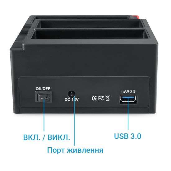 Док-станция для жестких дисков с картридером Addap WLX-893U | Внешний карман SATA + IDE 2,5"/3,5" 7604 фото