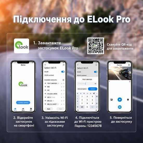 Монитор для мотоцикла с видеорегистратором и двумя камерами Podofo A4661 7" с Apple CarPlay\Android Auto, Bluetooth, GPS, DVR, TPMS, IP67, с пультом