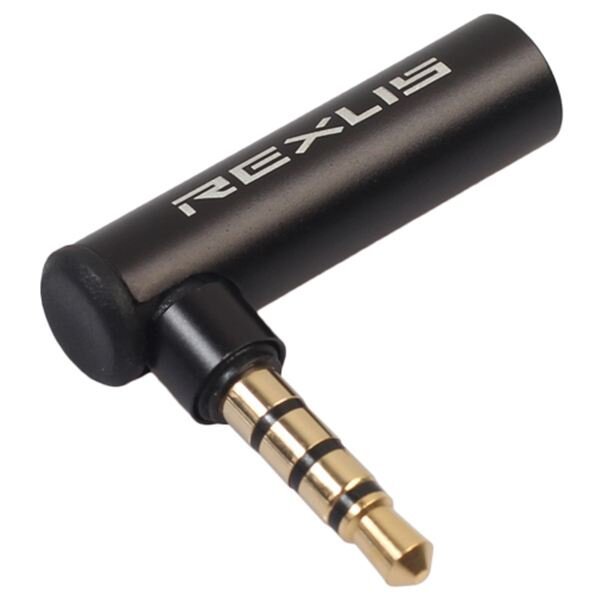 Перехідник REXLIS CTIA - OMTP 3,5 мм для навушників,кутовий 90 градусов , 4pin
