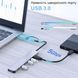 Мультифункціональний USB type-C хаб для ноутбука Addap MH-15D | розгалужувач 7в1: USB 3.0, USB 2.0, Micro SD, Type-C, PD 1125 фото 3