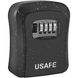 Наружный мини сейф для ключей uSafe KS-03p, с кодовым замком, настенный, пластиковый, Черный 0270 фото 2